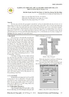 Nghiên cứu thiết kế, chế tạo bộ điều khiển đèn pha cốt trên ô tô sử dụng mạng can