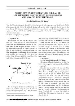 Nghiên cứu ứng dụng phần mềm cad/cam để lập trình chạy dao tiếp tuyến theo biên dạng cho máy cắt tấm phi kim loại