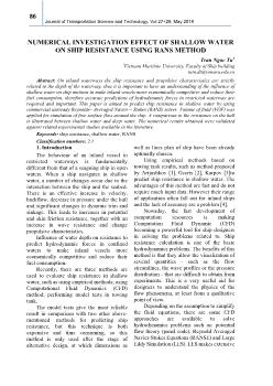 Numerical investigation effect of shallow water on ship resistance using rans method