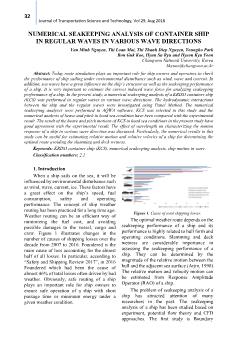 Numerical seakeeping analysis of container ship in regular waves in various wave directions