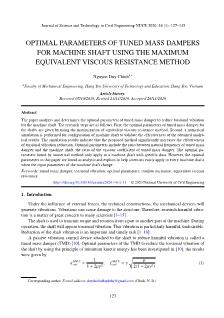 Optimal parameters of tuned mass dampers for machine shaft using the maximum equivalent viscous resistance method