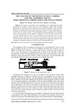 The analysis of the motion of bolt carrier for the amphibious rifles when shooting underwater in the initial period