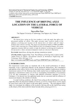 The influence of driving axle location on the lateral force of vehicle