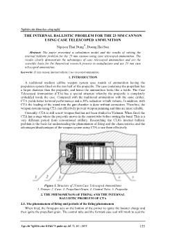 The internal ballistic problem for the 23 mm cannon using case telescoped ammunition