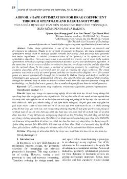 Tối ưu hóa hệ số lực cản biên dạng hình học cánh thông qua phần mềm openfoam và dakota