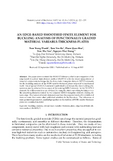 An edge-based smoothed finite element for buckling analysis of functionally graded material variable-thickness plates