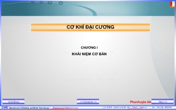 Bài giảng Cơ khí đại cương - Chương I: Khái niệm cơ bản - Phan Huy Lê