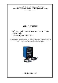 Bài giảng Hàn hồ quang tay nâng cao (Trình độ Trung cấp)