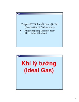 Bài giảng Khí lý tưởng (Ideal Gas)