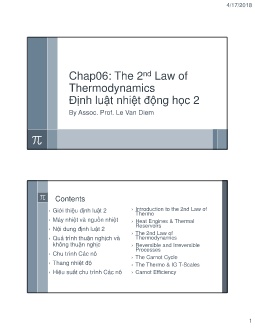Bài giảng Kỹ thuật nhiệt - Chương 6: Định luật nhiệt động học 2