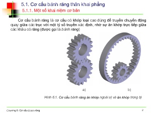 Bài giảng Nguyên lý máy - Chương 6: Cơ cấu Bánh răng - Nguyễn Trọng Du