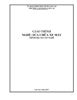 Bài giảng Sửa chữa xe máy (Trình độ Sơ cấp nghề)