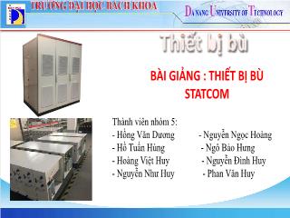 Bài giảng Thiết bị bù