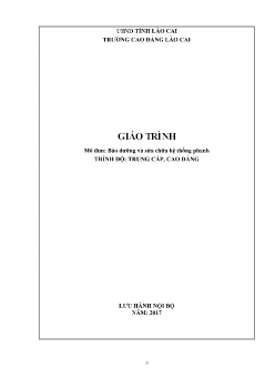 Giáo trình Bảo dưỡng và sửa chữa hệ thống phanh (Trình độ Cao đẳng, Trung cấp)