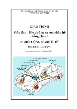 Giáo trình Bảo dưỡng và sửa chữa hệ thống phanh (Trình độ Cao đẳng)