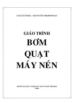 Giáo trình Bơm quạt máy nén