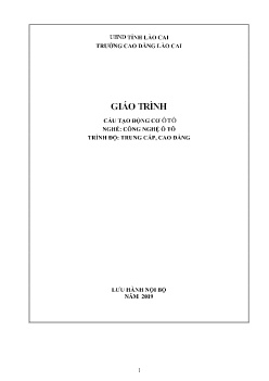 Giáo trình Cấu tạo động cơ ô tô (Trình độ Trung cấp, Cao đẳng)