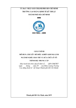 Giáo trình Chuyên đề điều khiển khung gầm (Trình độ Trung cấp)