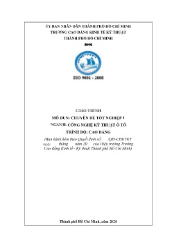 Giáo trình Chuyên đề tốt nghiệp 1 (Trình độ Cao đẳng)