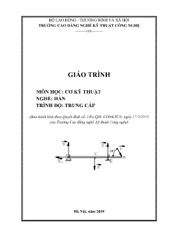 Giáo trình Cơ kỹ thuật (Trình độ Trung cấp)