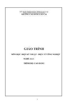 Giáo trình Điện kỹ thuật - Điện tử công nghiệp (Trình độ Cao đẳng)