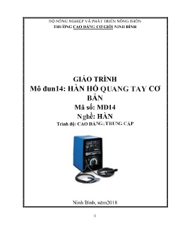 Giáo trình Hàn hồ quang tay cơ bản (Trình độ Cao đẳng, Trung cấp)