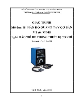 Giáo trình Hàn hồ quang tay cơ bản (Trình độ Cao đẳng)