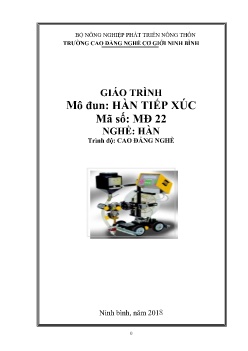 Giáo trình Hàn tiếp xúc (Trình độ Cao đẳng nghề)