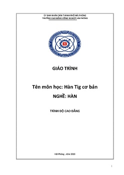 Giáo trình Hàn Tig cơ bản (Trình độ Cao đẳng)