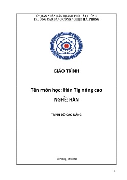 Giáo trình Hàn Tig nâng cao (Trình độ Cao đẳng)