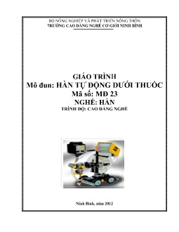 Giáo trình Hàn tự động dưới thuốc (Trình độ Cao đẳng nghề)