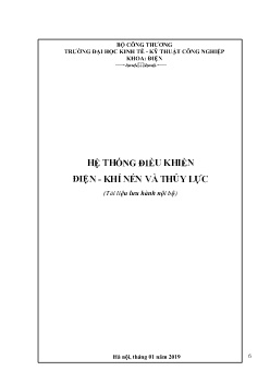 Giáo trình Hệ thống điều khiển điện - khí nén và thủy lực (Lưu hành nội bộ)