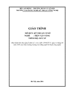 Giáo trình Kỹ thuật cơ sở (Trình độ Sơ cấp)