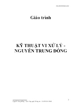 Giáo trình Kỹ thuật vi xử lý