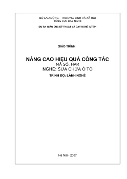 Giáo trình Nâng cao hiệu quả công tác (Trình độ Lành nghề)