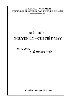 Giáo trình Nguyên lý – chi tiết máy