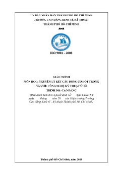 Giáo trình Nguyên lý kết cấu động cơ đốt trong (Trình độ Cao đẳng)