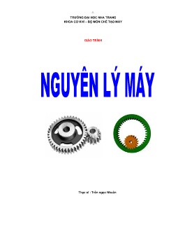 Giáo trình Nguyên lý máy