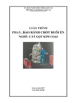 Giáo trình Phay, bào rãnh chốt đuôi én