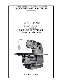 Giáo trình Phay đa giác (Trình độ Cao đẳng nghề)