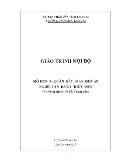 Giáo trình Quấn dây máy biến áp (Trình độ Trung cấp)