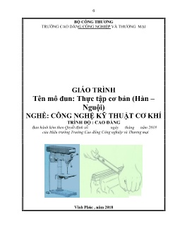 Giáo trình Thực tập cơ bản (Hàn – Nguội) (Trình độ Cao đẳng)