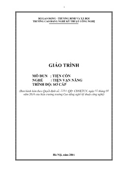 Giáo trình Tiện côn (Trình độ Sơ cấp)