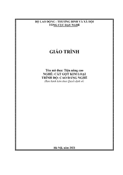 Giáo trình Tiện nâng cao (Trình độ Cao đẳng nghề)