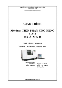 Giáo trình Tiện phay cnc nâng cao (Trình độ Cao đẳng nghề, Trung cấp nghề)