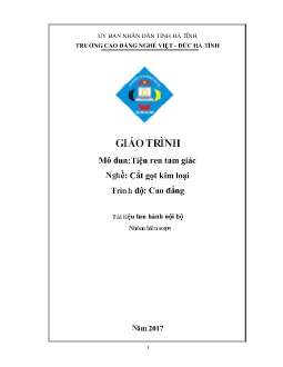 Giáo trình Tiện ren tam giác (Trình độ Cao đẳng)