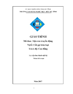 Giáo trình Tiện ren truyền động (Trình độ Cao đẳng)