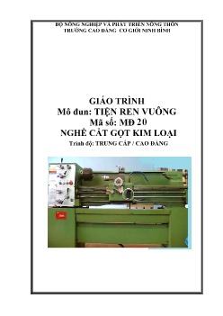 Giáo trình Tiện ren vuông (Trình độ Trung cấp, Cao đẳng)