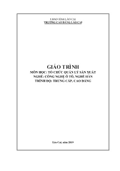 Giáo trình Tổ chức quản lý sản xuất (Trình độ Trung cấp, Cao đẳng)