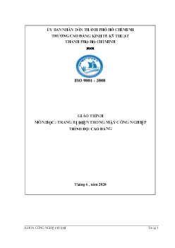 Giáo trình Trang bị điện trong máy công nghiệp (Trình độ Cao đẳng)